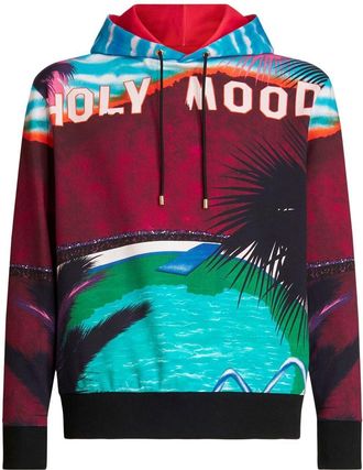 Etro graphic-print pullover hoodie - men - Cotton - S - Red