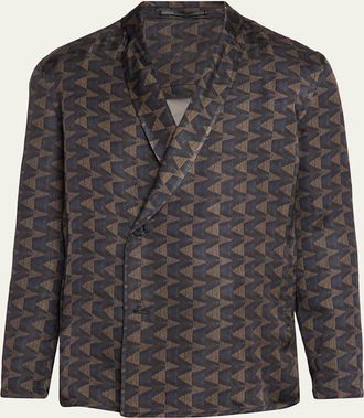 Giorgio Armani Geometric Single-Breasted Jacket