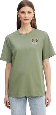 Pinko Mujer, Camisetas, Verde, Talla: S