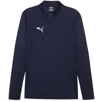 Puma Heren Team Final trainingsfleece met kwartritssluiting (Marine)