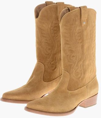 1989 STUDIO Solid Color Suede Western Boots size 40