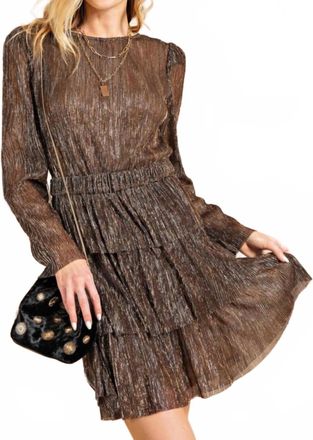 Greek Archaic Kori Twilight Sparkle Dress In Black