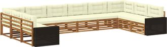 vidaXL Juegos De Sof&aacute;s 10 Uds. Madera De Acacia S&oacute;lida Vidaxl