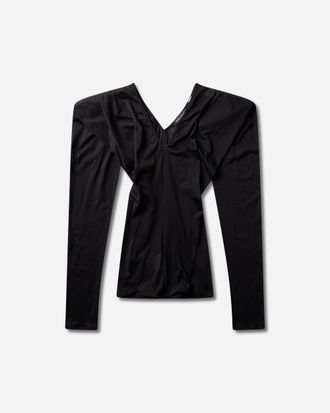 Our Legacy Women s Cheer V Neck Top Black