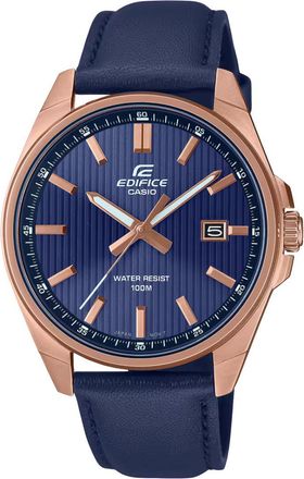 Casio Edifice Mens Blue Watch EFV-150CL-2AVUEF Leather - One Size