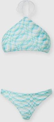 Missoni Bikini In Shaded Lam&eacute; Viscose With Halterneck Top in White & Light Blue at Nordstrom, Size 40 It