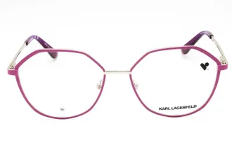 Karl Lagerfeld KL346 Round Metal Frame Eyeglasses - Magenta