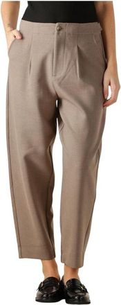 Mos Mosh Mmcammie Elina Pant - Dames - Vrijetijds broeken - Bruin - M - Leer - Broeken