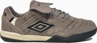 Umbro Unisex Speciali TR Suede Nickel/Black/White Trainers - Grey - Size UK 10