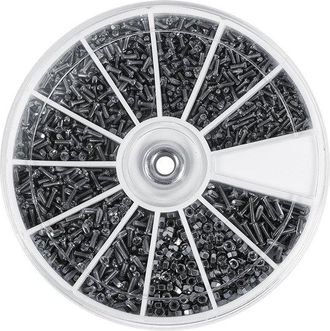OEM Juego De 600 Tornillos, Pernos Y Tuercas De Cabeza Phillips De Acero Inoxidable 304, Tama&ntilde;o Peque&ntilde;o M1 A M1.6