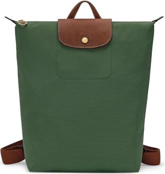 Longchamp Zaino con placca logo - Verde