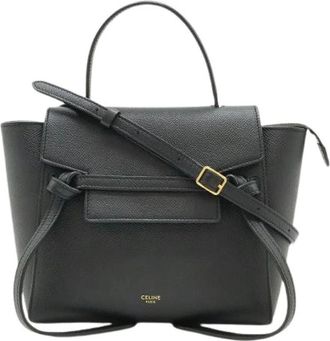 Celine Pre-owned Belt Bag Leather 2way Bag - Dames - Vintage Handtas - Zwart - ONE Size - Leer - Vintage