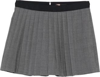 Maje box-pleated skirt - Grey