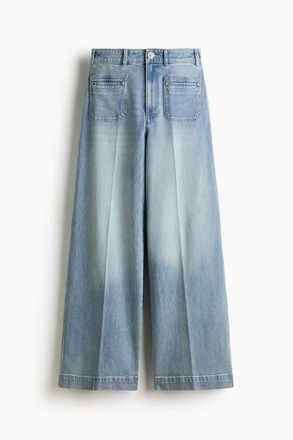 H&M Wide High Jeans in Light Denim Blue at Nordstrom, Size 10