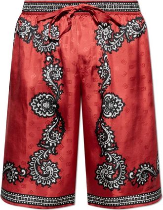 Dolce & Gabbana Zijden shorts - Heren - Korte Broeken - Rood - L - Korte Broeken
