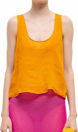 Leset Niko Scoop Tank Top In Amber