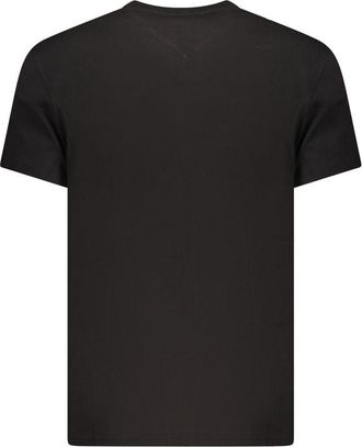 Tommy Hilfiger Logo-Print Cotton T-Shirt - Black
