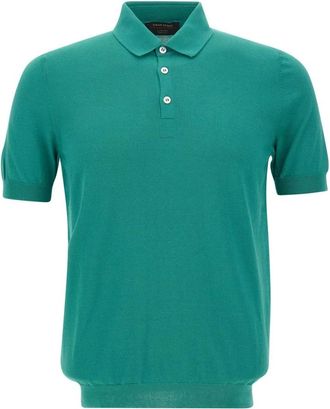 Gran Sasso Tops, Heren, Groen, M, Katoen, Polo Shirt