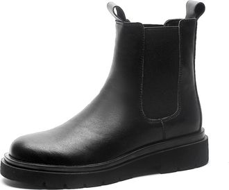 Generic Chelsea Boots For Men Elastic Bandage Mid Top Genuine Leather Slip On Waterproof Wearable Anti-slip Non Slip Fashion Classic Pull On(7.5 UK)