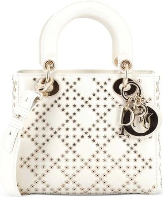 Dior My ABCDior Lady Dior Bag Cannage Lucky Star Studded Lambskin crossbody bag - Wit
