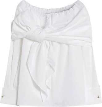 Max Mara White Off Shoulder Top