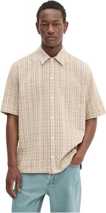 Sams&oslash;e & Sams&oslash;e Shirts > Shirts - Heren - Korte mouwen Overhemden - Beige - XL - Katoen - Overhemden
