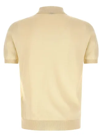 Etro Tone-on-Tone Pegaso Embroidered Polo Shirt - Beige
