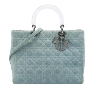 Dior Pre-owned Lady Satchel - Dames - Pre-owned - Blauw - Maat: ONE Size Denim