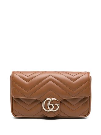 Gucci small GG Marmont clutch bag - Brown