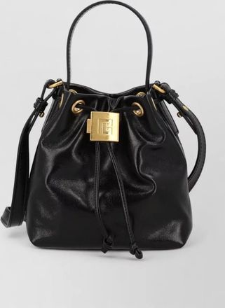 Balmain pulse mini leather bucket bag