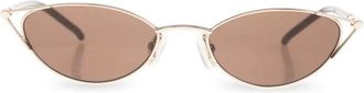 Alexander McQueen Alexander McQueen, Sunglasses, female, Yellow, Size: ONE SIZE Narrow Cat-Eye Sunglasses