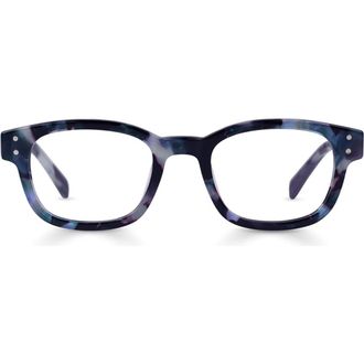 Eyebobs Biff 51mm Square Reading Glasses in Blueberry Tortoise at Nordstrom, Size +2.25