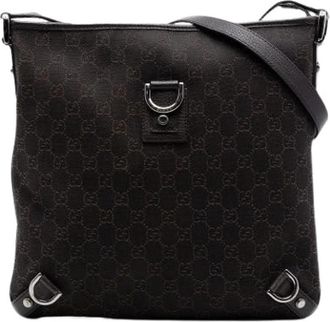 Gucci Pre-owned Canvas Crossbody Bag - Dames - Vintage Schoudertas - Bruin - ONE Size - Vintage