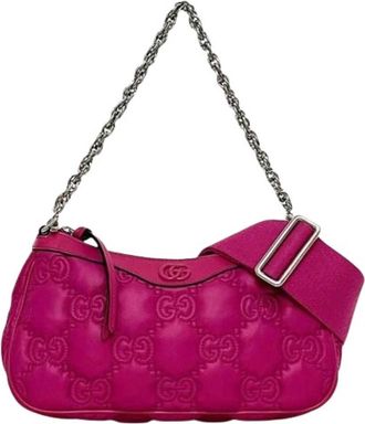 Gucci Pre-owned Vintage Schoudertas - Dames - Vintage Schoudertas - Roze - ONE Size - Leer - Vintage