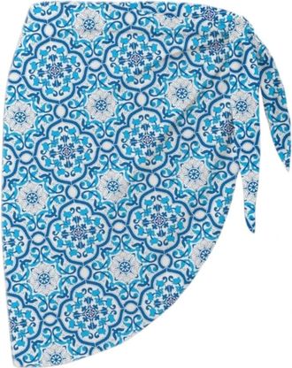 MC2 Saint Barth Georgette Sicily Tile Strand Pareo - Dames - Strandmode - Blauw - ONE Size - Badmode
