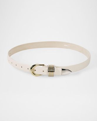 D&eacute;hanche Hollyhock Mix Metal Leather Belt