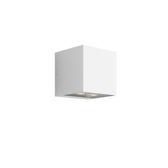 Zafferano Lampada Da Parete Forward 2 Luci Asimmetrica Ip54 In Alluminio Bianco, Led 10.5w 3000k, Ottica Direzionata Per Illuminazione Architetturale Esterna