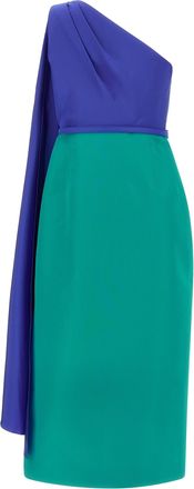 Carolina Herrera Womens Multicolor Silk Midi Dress