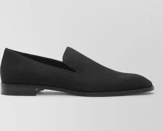 Christian Louboutin danny leather loafers round toe rubber sole