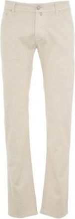 Dondup Slim-fit katoenen broek - Heren - Slim Fit Broeken - Wit - W34 - Katoen - Broeken
