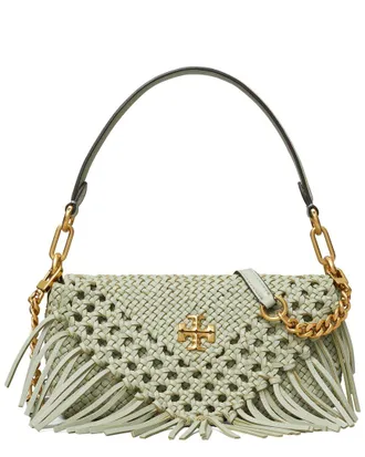Tory Burch Kira Fringe Small Flap Leather Shoulder Bag