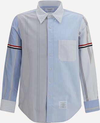 Thom Browne Funmix Striped Oxford Shirt Male 3
