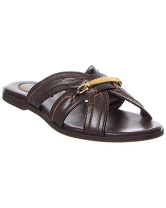 Bruno Magli M By Bruno Magli Preta Leather Sandal