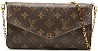 Louis Vuitton Pre-owned Pochette Felicie - Dames - Vintage Schoudertas - Bruin - ONE Size - Vintage