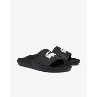 Lacoste Womens Lacoste Croco 737CFA0005-312 Sandals Black Open Toe Slide RHS7167