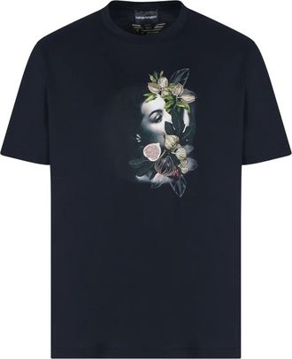 Emporio Armani T-shirt a fiori - Nero