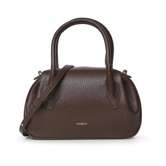 Yuzefi Tassen, Dames, Bruin, ONE Size, Leer, Oyster Mini Duffle