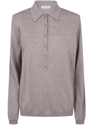 Frankie Shop Tala Knit V Neck Polo