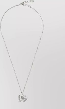 Dolce & Gabbana crystal logo chain necklace with adjustable length