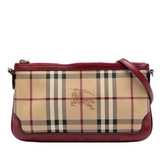 Burberry Pre-owned Cross Body Bags, female, Beige, Size: ONE SIZE Pre-owned Canvas shoulder-bags